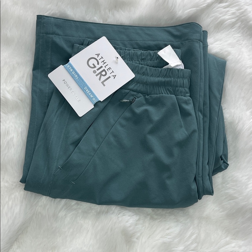 NWT, Athleta Kids Good Days Pant, Large girls 12, Green